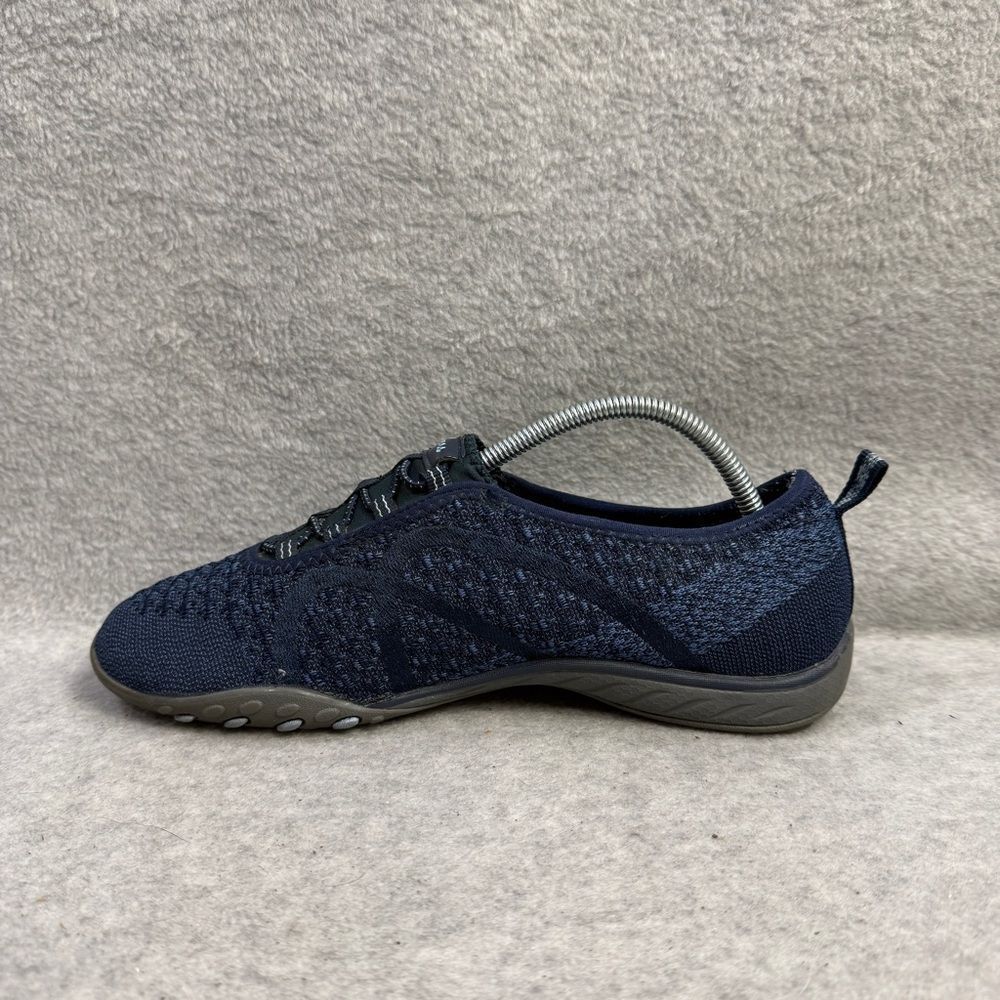 Skechers Womens Shoes Size 7 Blue Breathe Easy Slip On Loafers Sneakers 23028 - Picture 7 of 10